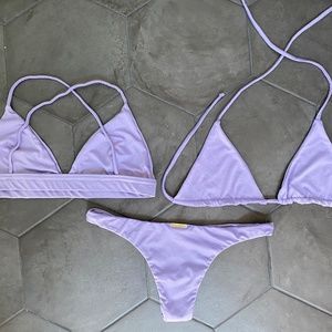 San Lorenzo light purple bikini set